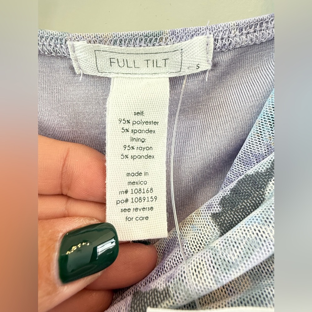 NWT Full Tilt Waterfall Mesh Printed Womens Slip Dress - Picture 10 of 14